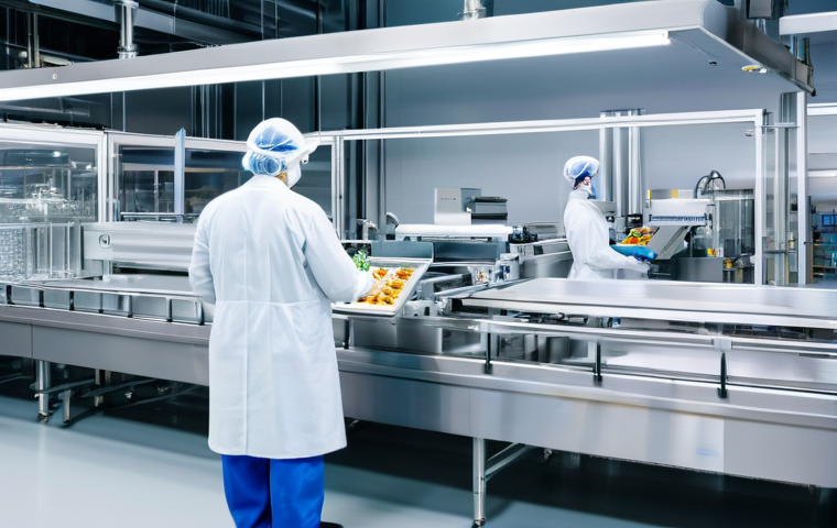식품가공 공정 최적화 - Prompt 1: Futuristic Smart Food Factory**