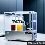식품 가공에서의 초임계 유체 기술 - A sophisticated laboratory scene showcasing supercritical fluid extraction technology: a sleek, high...